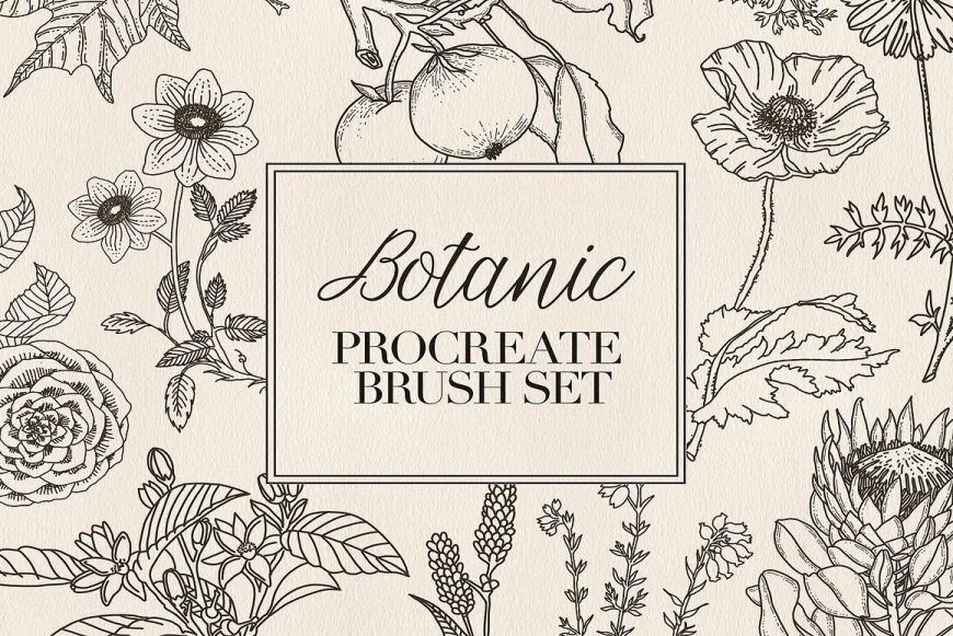 Procreate Stamps Botanic Brushes free download