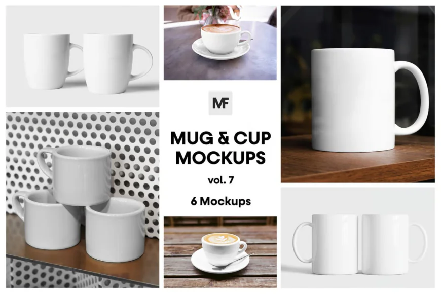 6 Cup and Mug Mockup free download