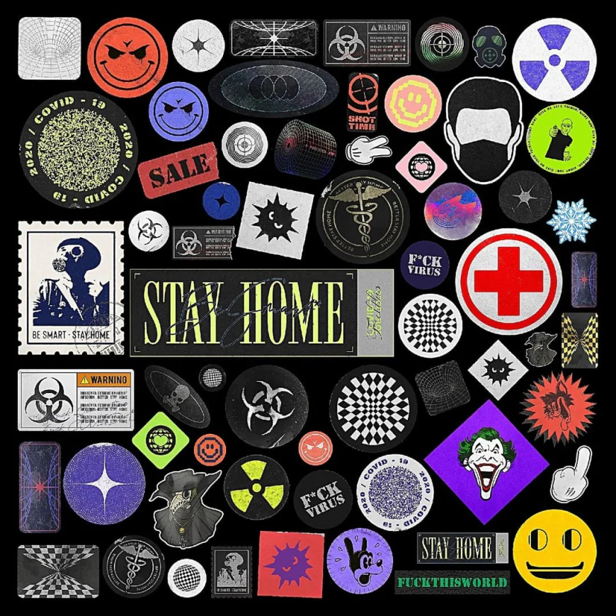 STAY HOME Stickers Pack free download