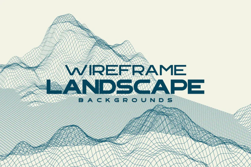 Wireframe landscape backgrounds free download