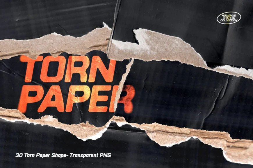 30 Torn paper shape, transparent PNG free download