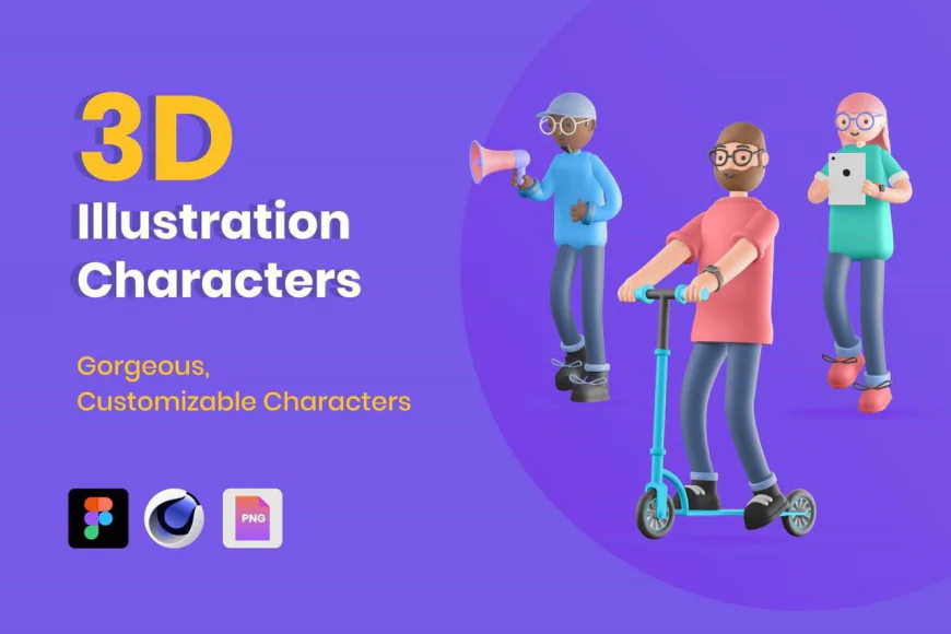 3D Illustration Characters Kit free download