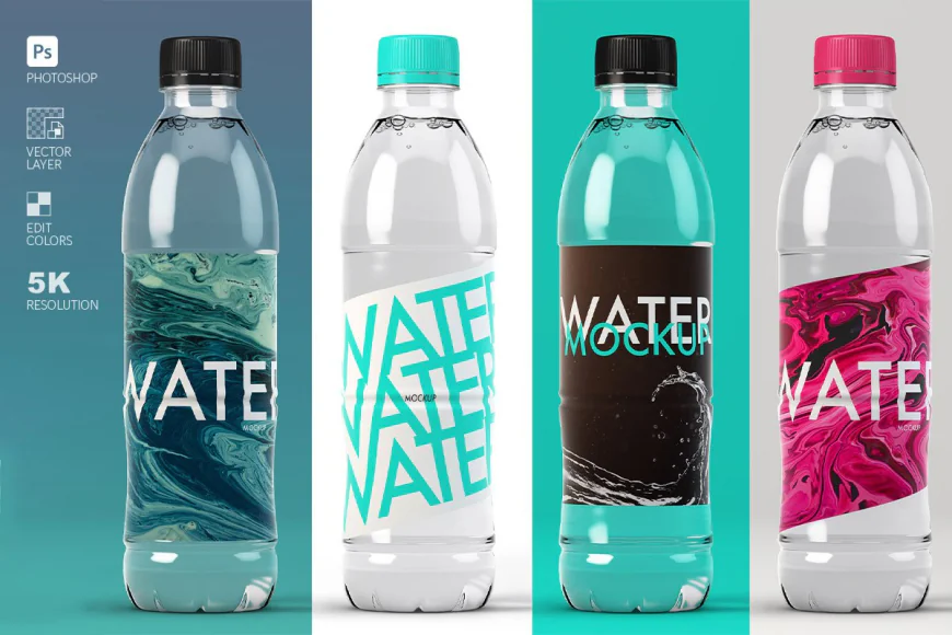 Modern Water Bottle Mockup free download