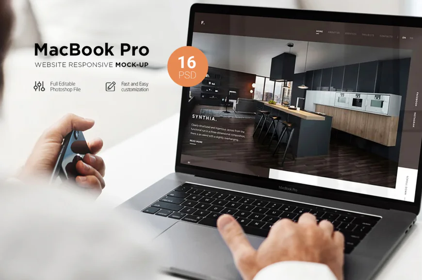 MacBook Pro Responsive Mock-Up set free download