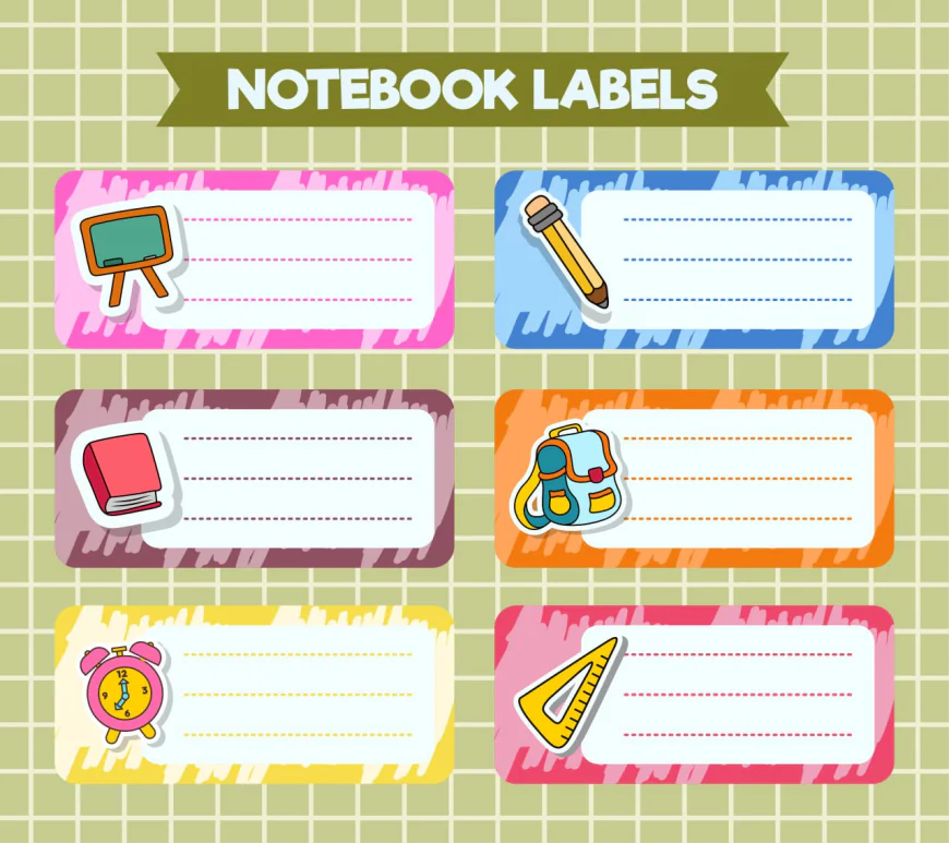 Notebook labels free download