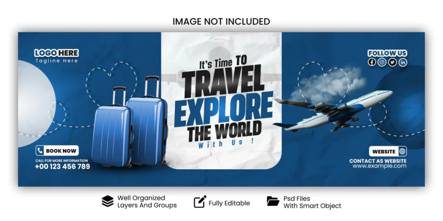 Travel Tours banner design template free download