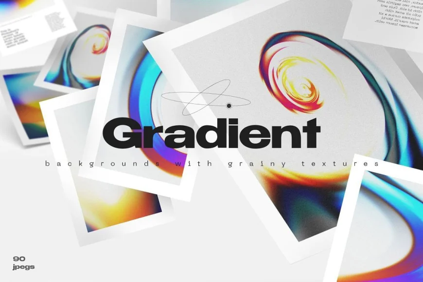 90 Gradient Backgrounds with Grain Texture free download