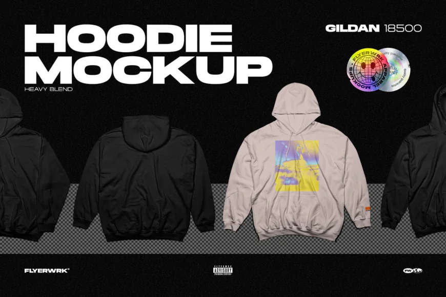 Hoodie Mockup - Gildan 18500 free download