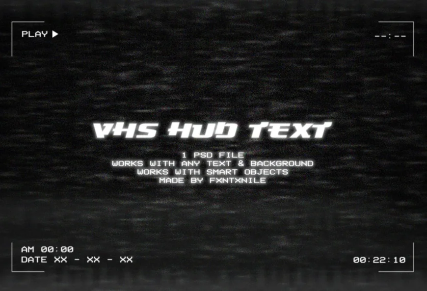 VHS Hud Effect PSD File