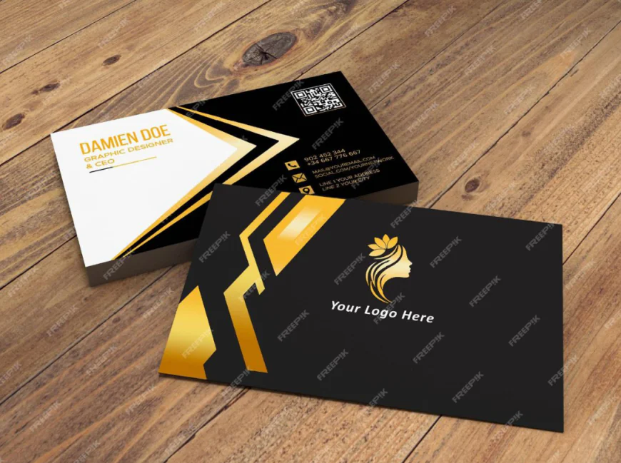 New visiting card with all editable text effect background