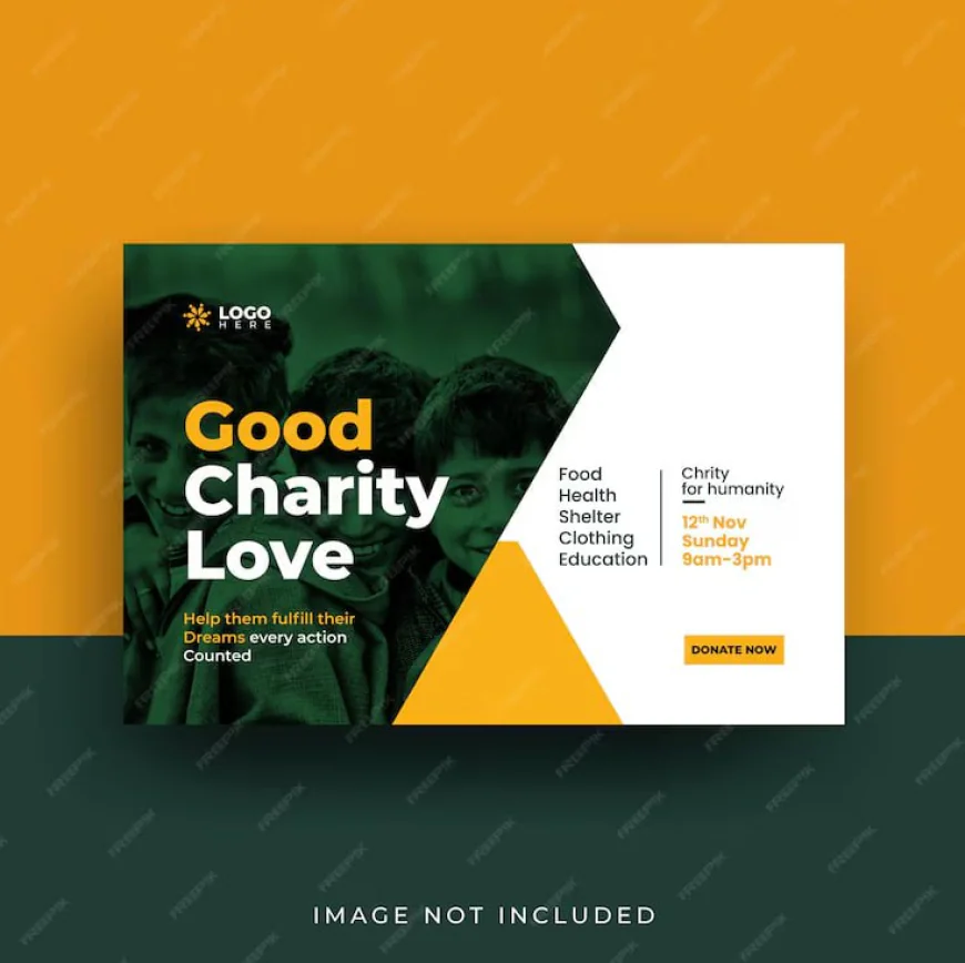 Charity Postcard Templates Design free download