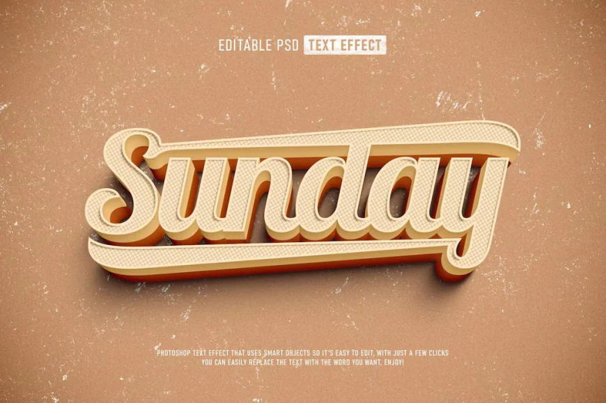 Retro Vintage editable PSD Text Effect