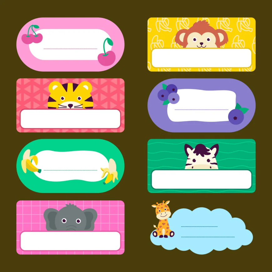 Set of planner stickers vector