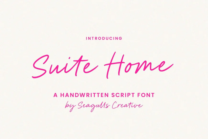 Suite Home Handwritten Script Font