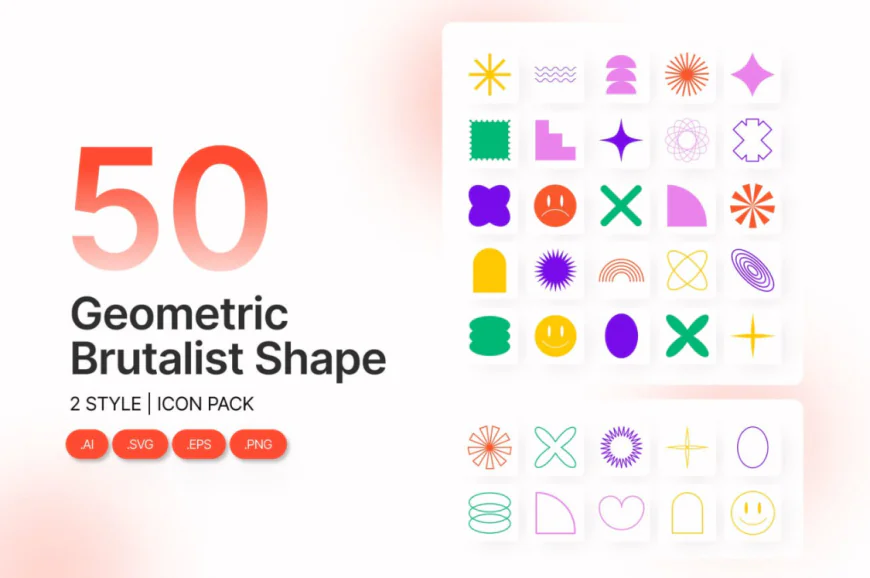 Geometric Britalist Shape Pack free download