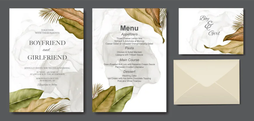 Leaves and background templet pattern