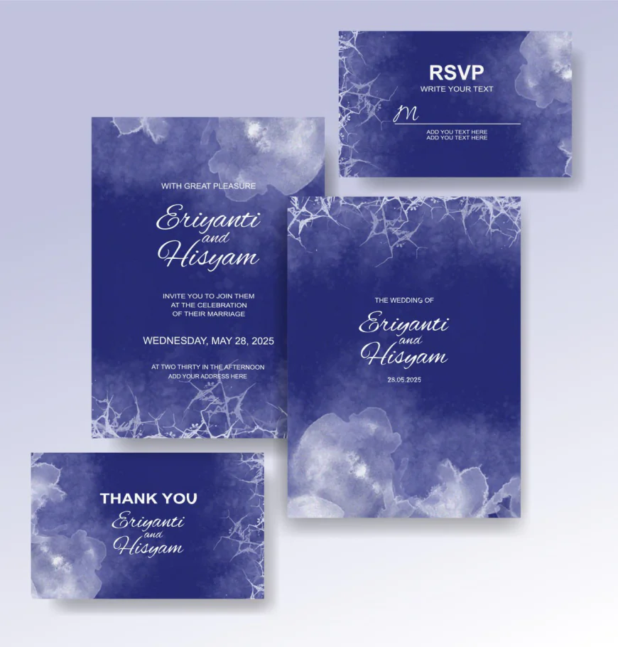 Beautiful wedding card watercolor background with splash
