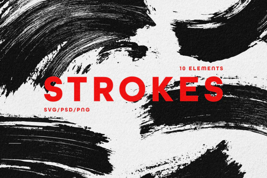 Brush Strokes Pack vector free download