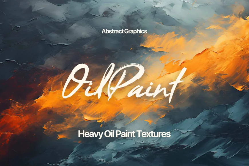 Colorful textures of heavy oil paints free download