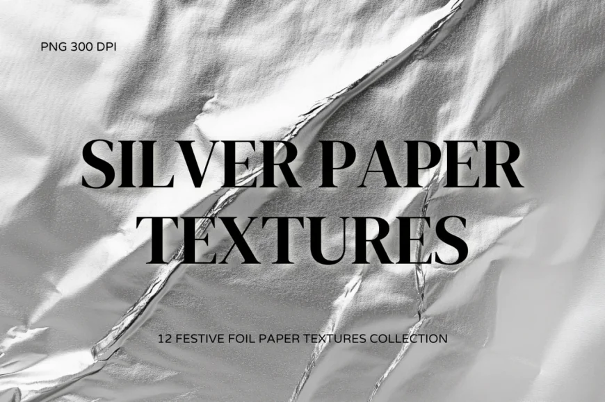 Silver Foil Paper Textures free download