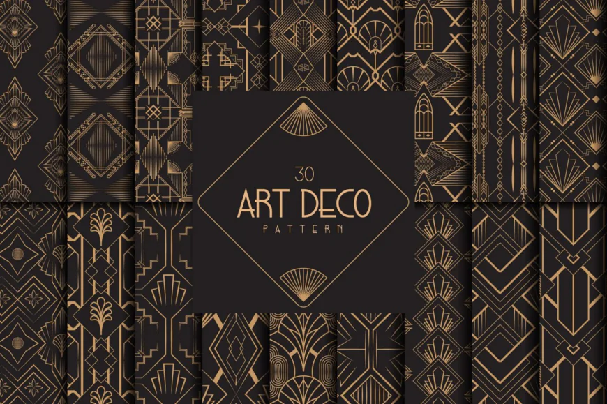 Art deco pattern vector